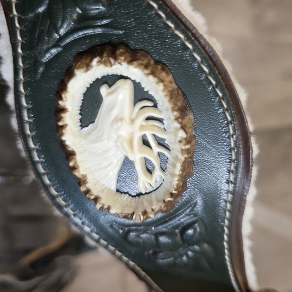 Oktoberfest Lederhosen Leather Shorts Small Bavaria Austria Boho Festivalcore - Picture 11 of 11